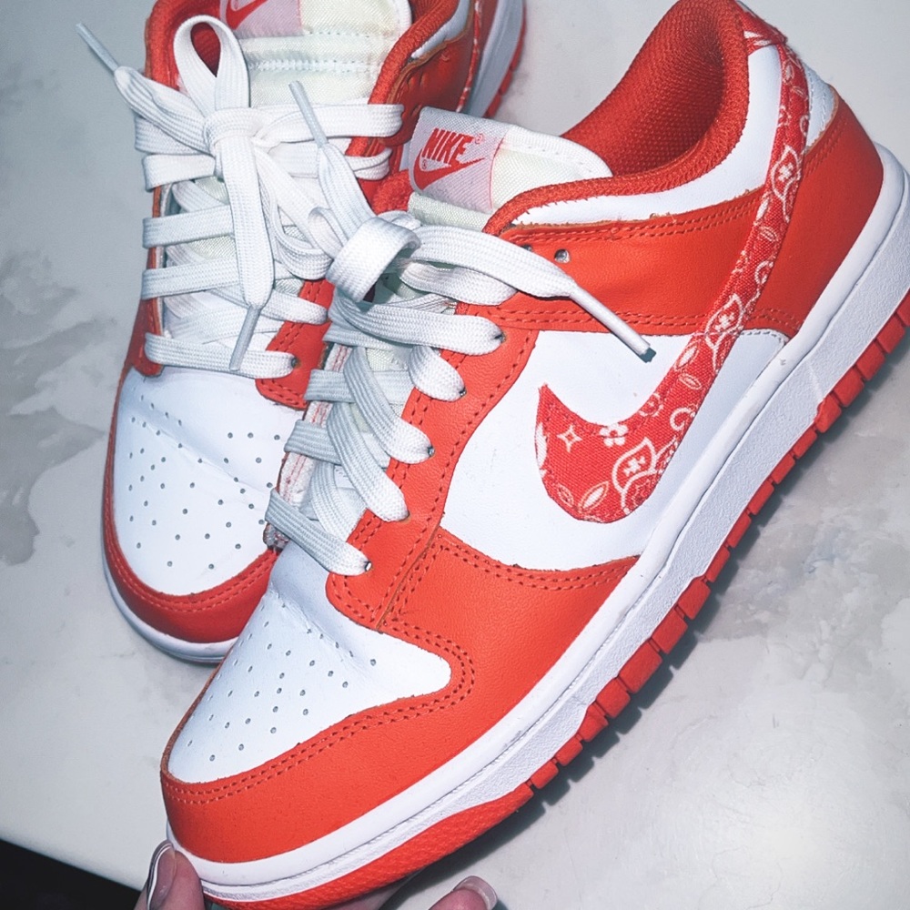 Nike orange paisleys dunks